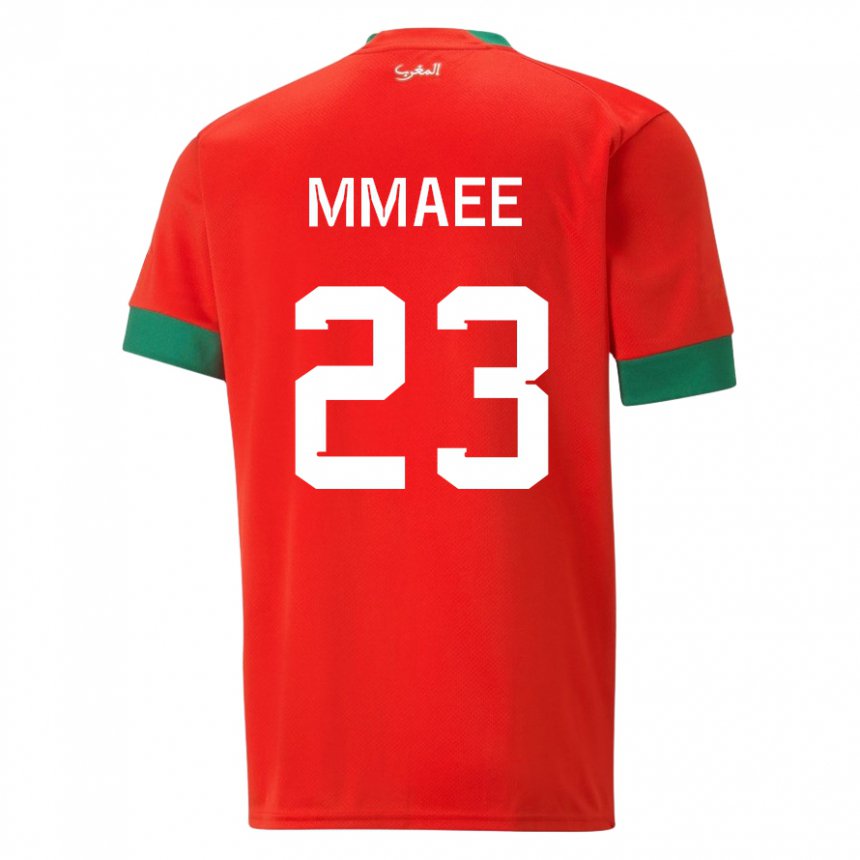 Hombre Camiseta Marruecos Ryan Mmaee #23 Rojo 1ª Equipación 22-24 La Camisa Chile
