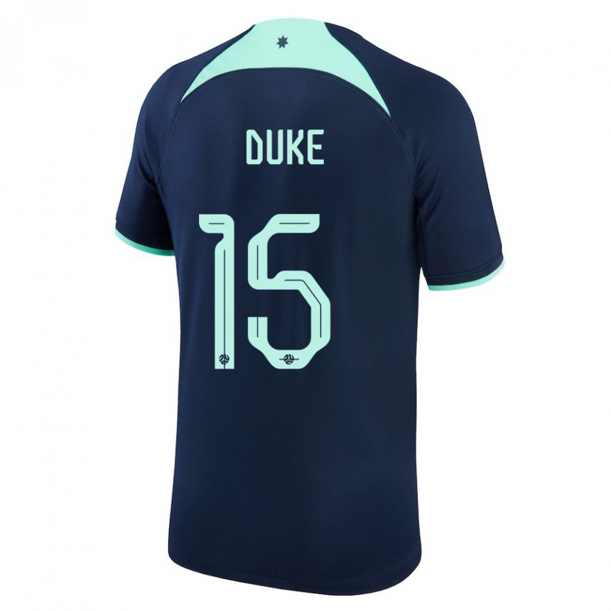 Hombre Camiseta Australia Mitchell Duke #15 Azul Oscuro 2ª Equipación 22-24 La Camisa Chile