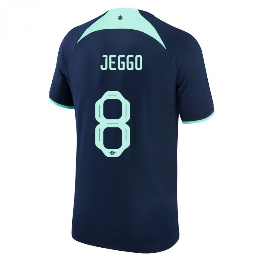 Hombre Camiseta Australia James Jeggo #8 Azul Oscuro 2ª Equipación 22-24 La Camisa Chile