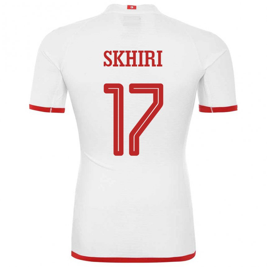 Mujer Camiseta Túnez Ellyes Skhiri #17 Blanco 2ª Equipación 22-24 La Camisa Chile