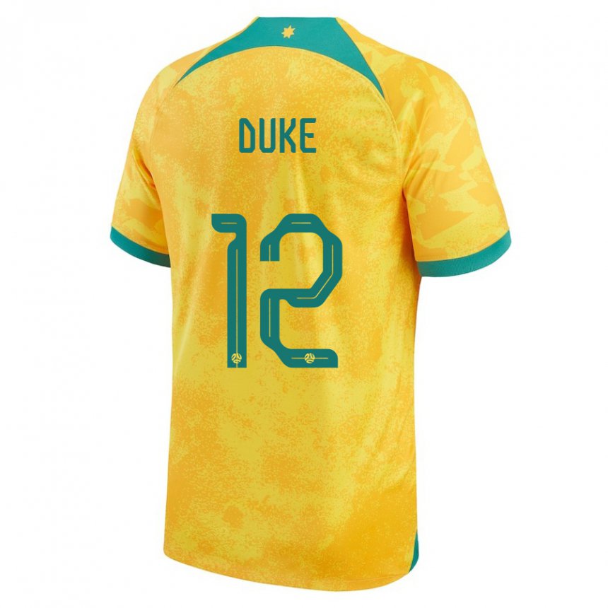Niño Camiseta Australia Mitch Duke #12 Dorado 1ª Equipación 22-24 La Camisa Chile