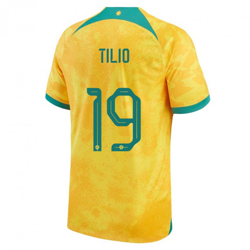 Niño Camiseta Australia Marco Tilio #19 Dorado 1ª Equipación 22-24 La Camisa Chile
