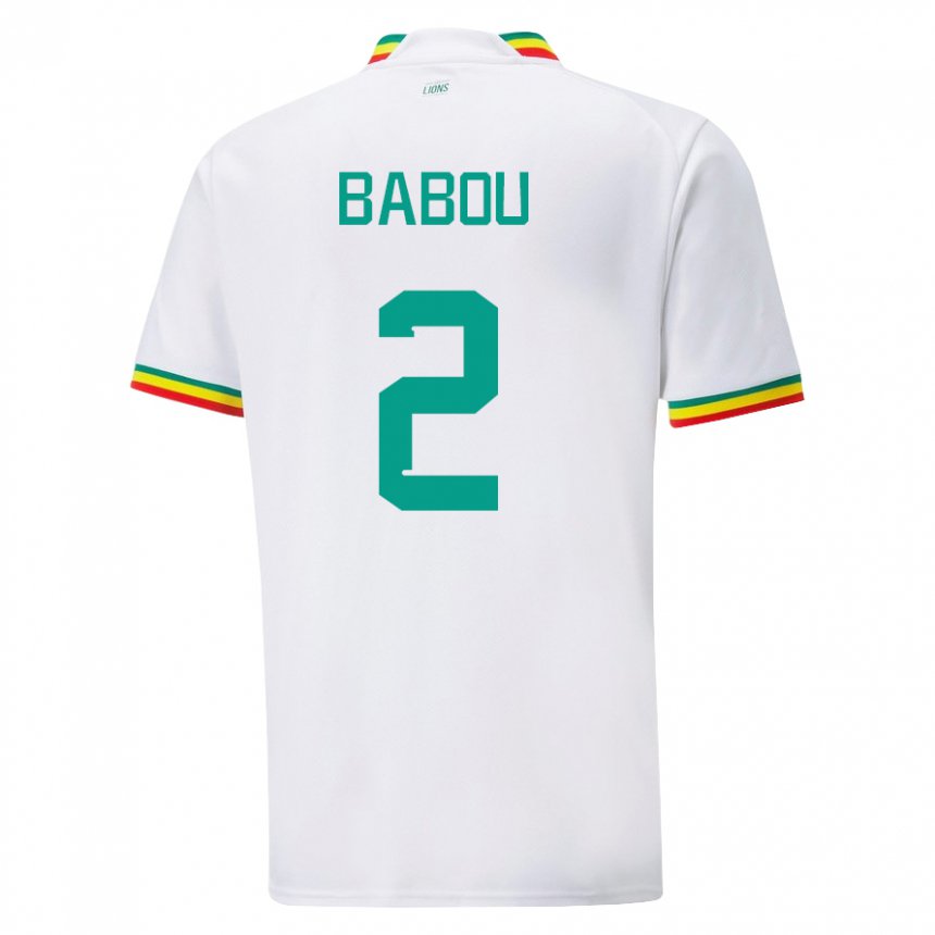 Niño Camiseta Senegal Marieme Babou #2 Blanco 1ª Equipación 22-24 La Camisa Chile