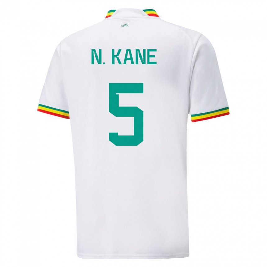 Niño Camiseta Senegal Ndeye Ndiaye Kane #5 Blanco 1ª Equipación 22-24 La Camisa Chile