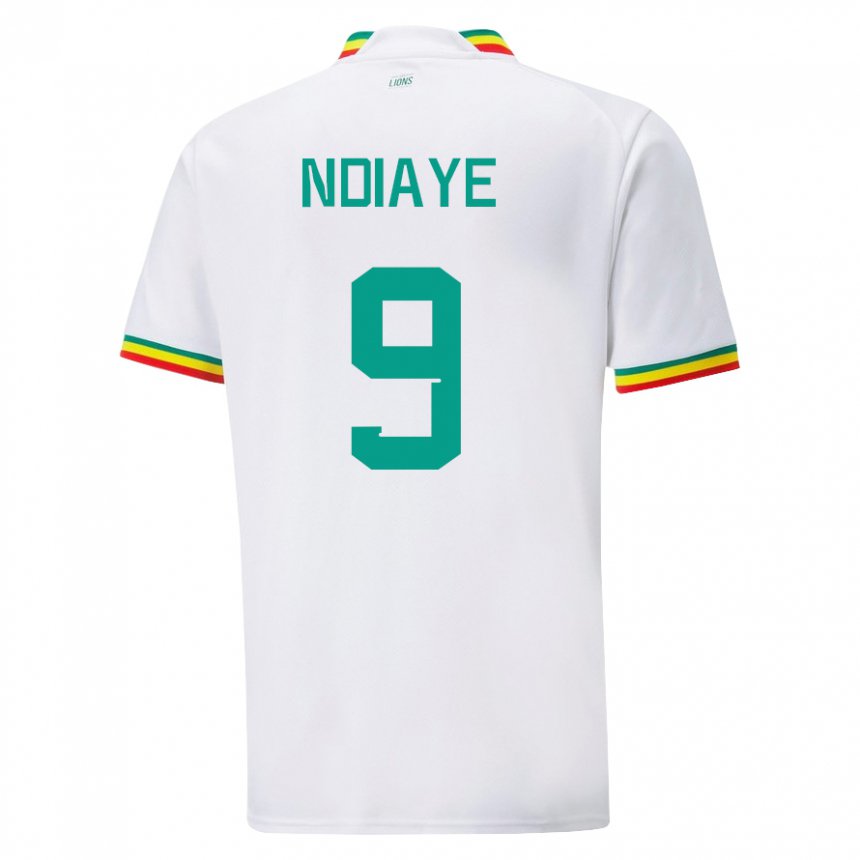 Niño Camiseta Senegal Nguenar Ndiaye #9 Blanco 1ª Equipación 22-24 La Camisa Chile