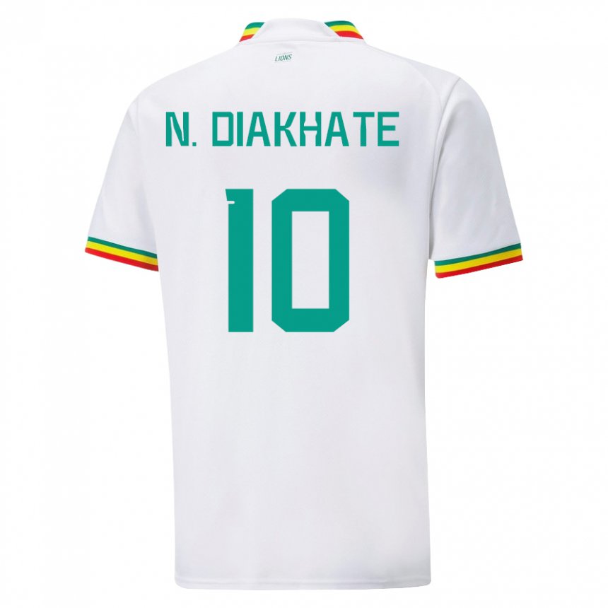 Niño Camiseta Senegal Ndeye Awa Diakhate #10 Blanco 1ª Equipación 22-24 La Camisa Chile