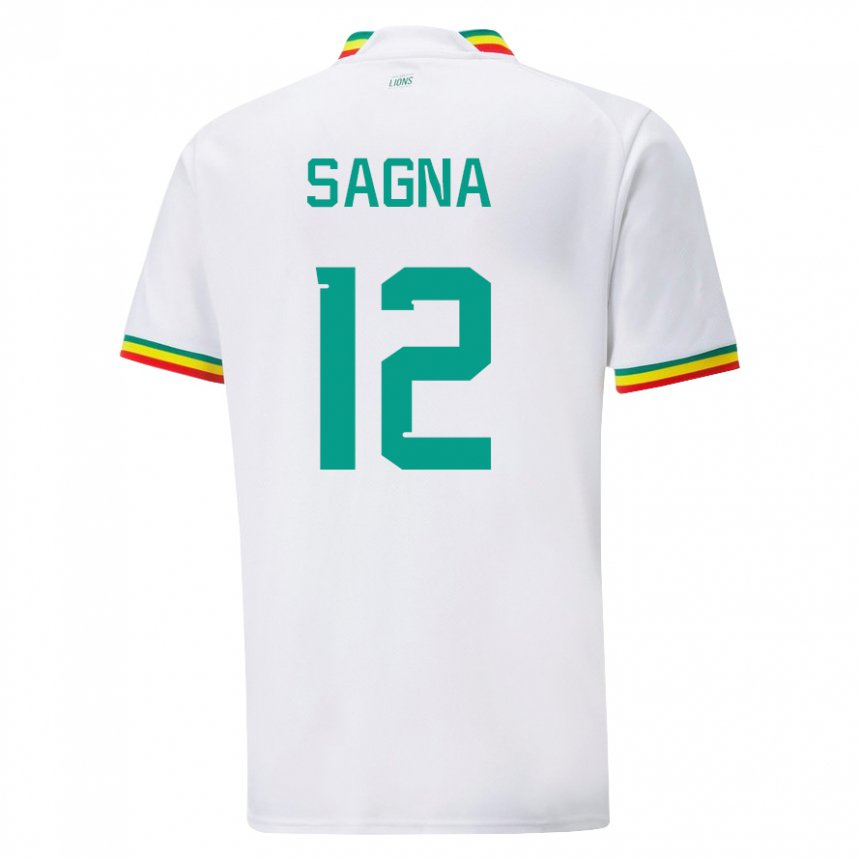 Niño Camiseta Senegal Safietou Sagna #12 Blanco 1ª Equipación 22-24 La Camisa Chile