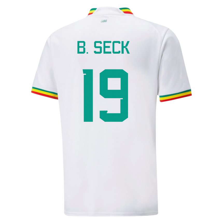 Niño Camiseta Senegal Bineta Korkel Seck #19 Blanco 1ª Equipación 22-24 La Camisa Chile