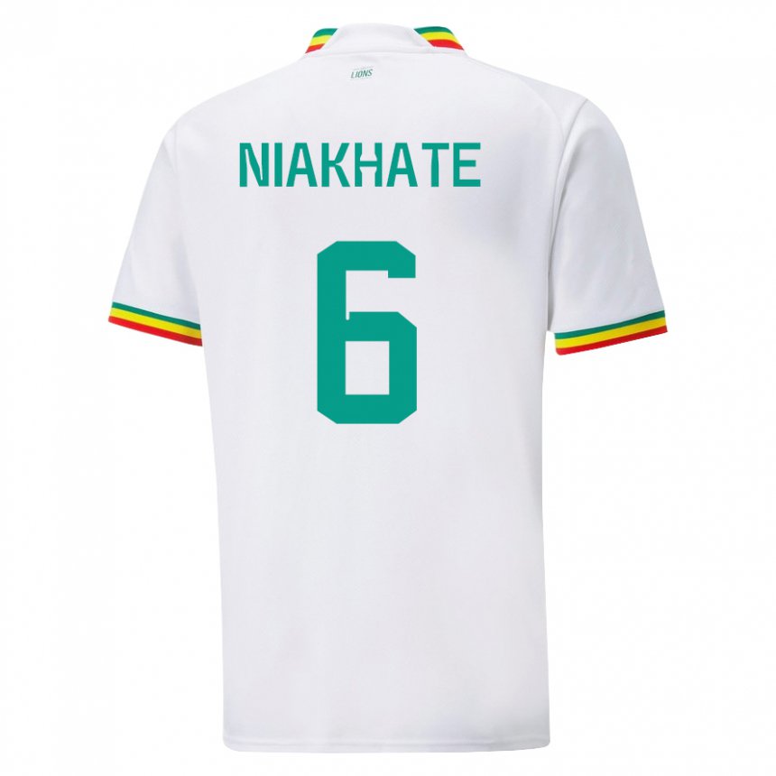 Niño Camiseta Senegal Niakhate N Diaye #6 Blanco 1ª Equipación 22-24 La Camisa Chile