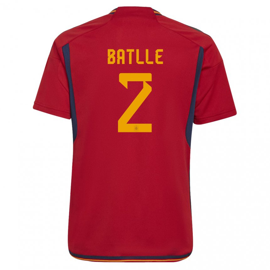 Niño Camiseta España Ona Batlle #2 Rojo 1ª Equipación 22-24 La Camisa Chile
