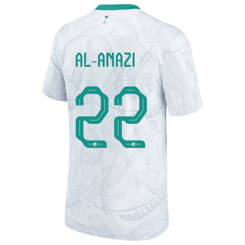 Niño Camiseta Arabia Saudita Lama Al Anazi #22 Blanco 1ª Equipación 22-24 La Camisa Chile