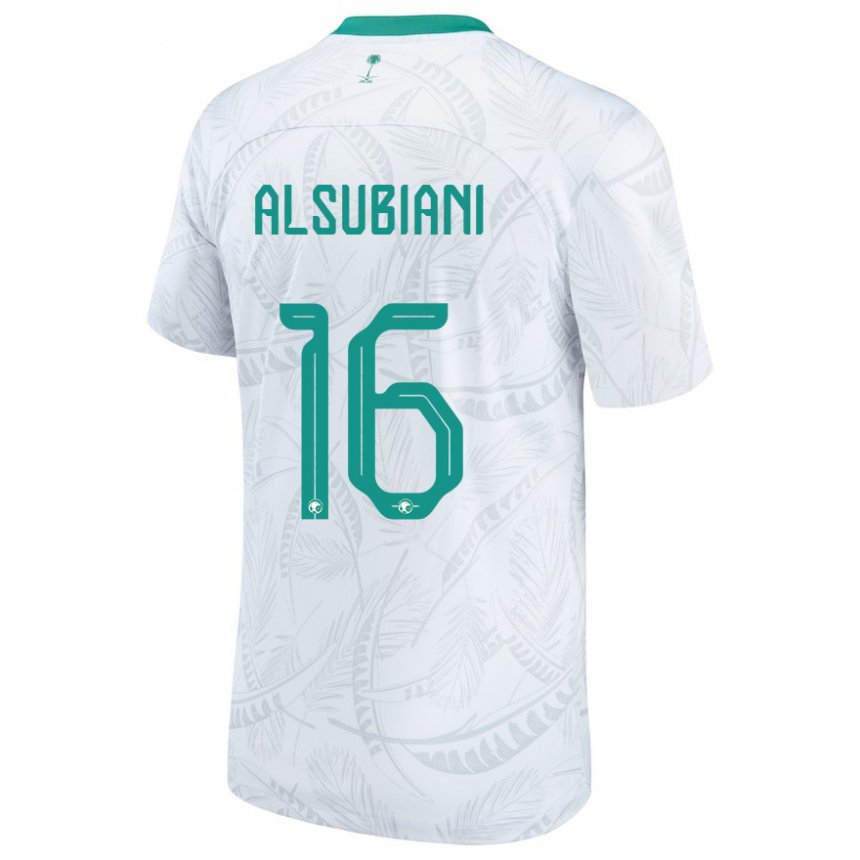 Niño Camiseta Arabia Saudita Faisal Alsubiani #16 Blanco 1ª Equipación 22-24 La Camisa Chile