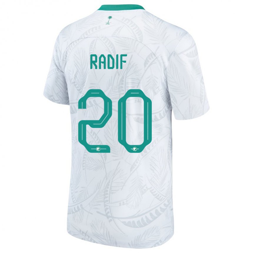 Niño Camiseta Arabia Saudita Abdullah Radif #20 Blanco 1ª Equipación 22-24 La Camisa Chile