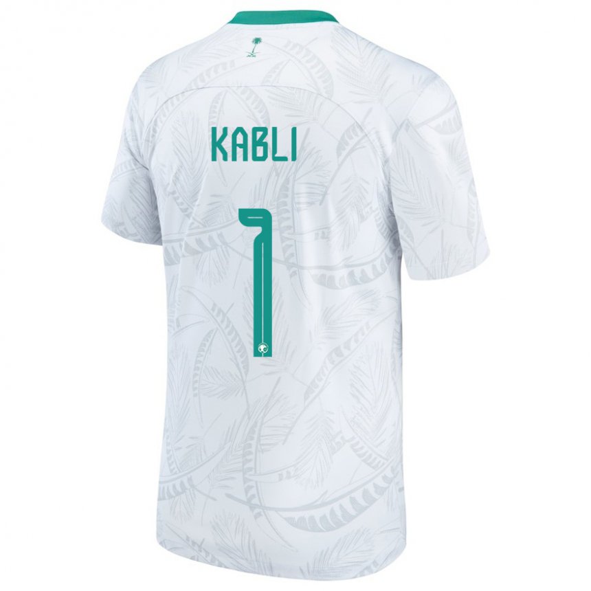 Niño Camiseta Arabia Saudita Bader Kabli #1 Blanco 1ª Equipación 22-24 La Camisa Chile