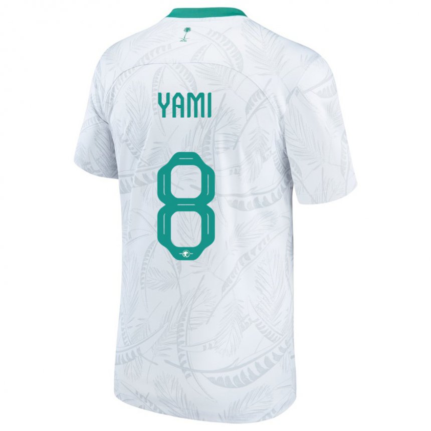 Niño Camiseta Arabia Saudita Riyadh Yami #8 Blanco 1ª Equipación 22-24 La Camisa Chile