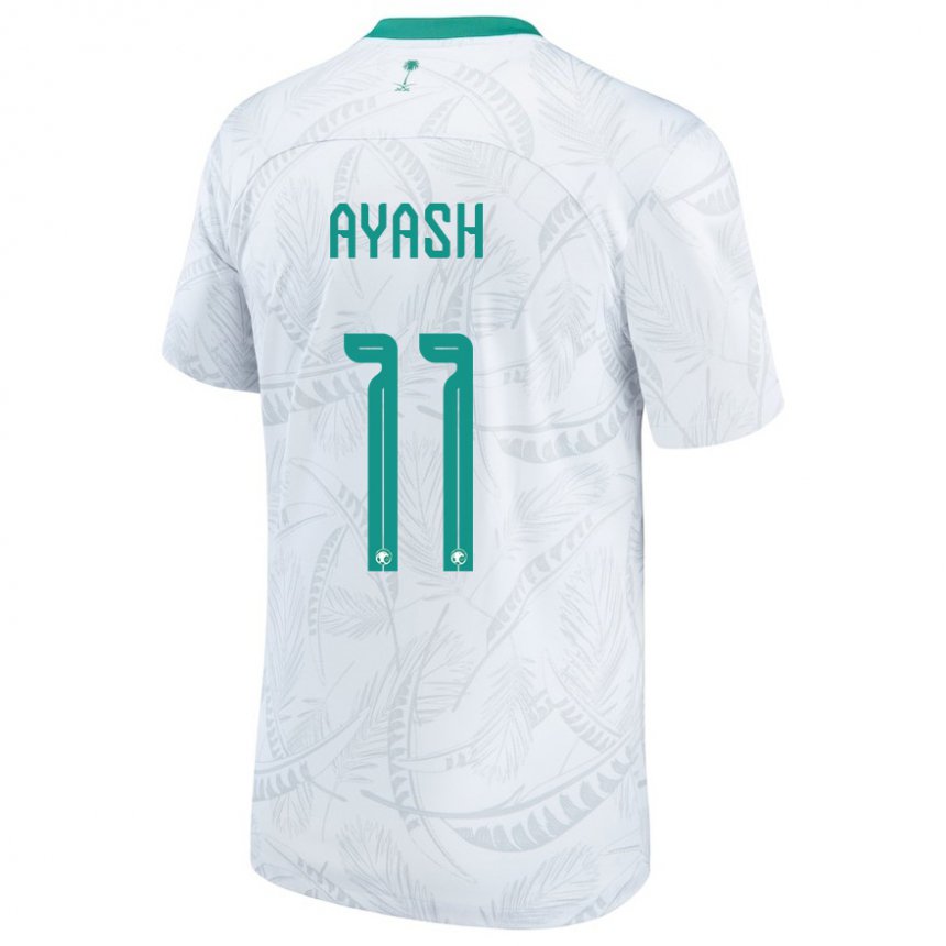 Niño Camiseta Arabia Saudita Ziyad Ayash #11 Blanco 1ª Equipación 22-24 La Camisa Chile