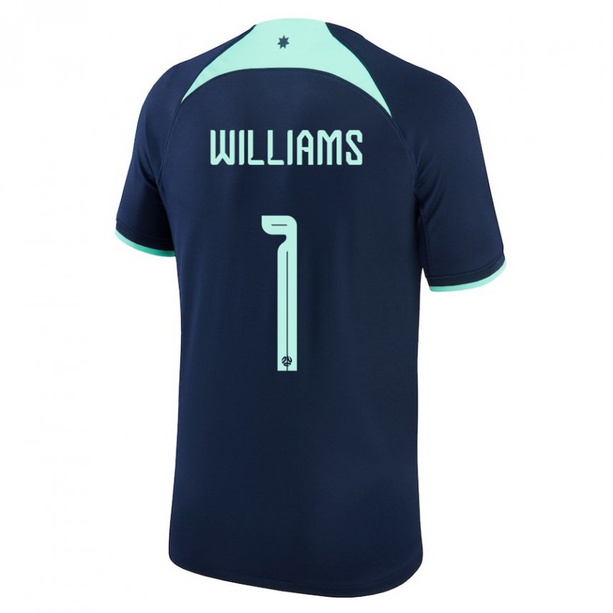 Niño Camiseta Australia Lydia Williams #1 Azul Oscuro 2ª Equipación 22-24 La Camisa Chile