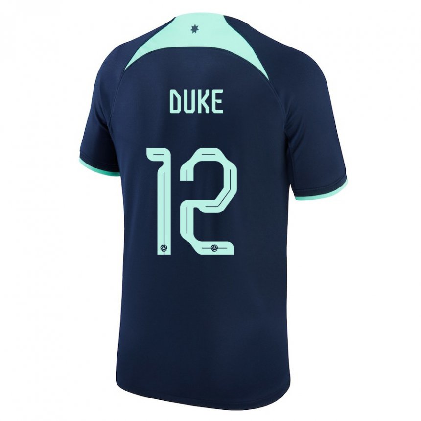 Niño Camiseta Australia Mitch Duke #12 Azul Oscuro 2ª Equipación 22-24 La Camisa Chile