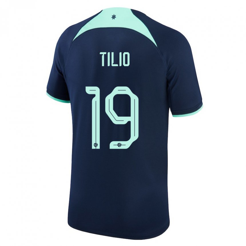 Niño Camiseta Australia Marco Tilio #19 Azul Oscuro 2ª Equipación 22-24 La Camisa Chile