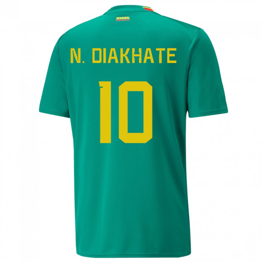 Niño Camiseta Senegal Ndeye Awa Diakhate #10 Verde 2ª Equipación 22-24 La Camisa Chile