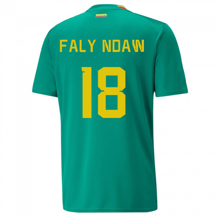 Niño Camiseta Senegal Faly Ndaw #18 Verde 2ª Equipación 22-24 La Camisa Chile