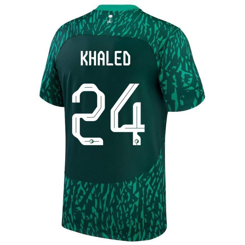 Niño Camiseta Arabia Saudita Atheer Khaled #24 Verde Oscuro 2ª Equipación 22-24 La Camisa Chile