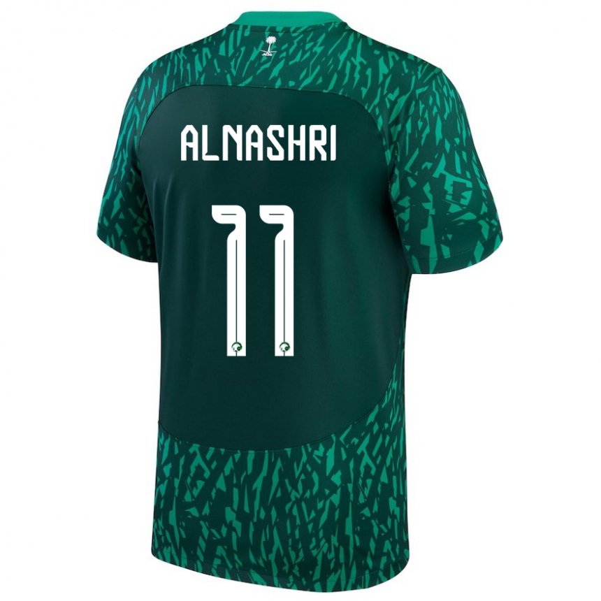 Niño Camiseta Arabia Saudita Awad Alnashri #11 Verde Oscuro 2ª Equipación 22-24 La Camisa Chile