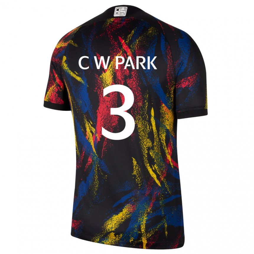 Hombre Camiseta Corea Del Sur Park Chang Woo #3 Multicolor 2ª Equipación 22-24 La Camisa Chile
