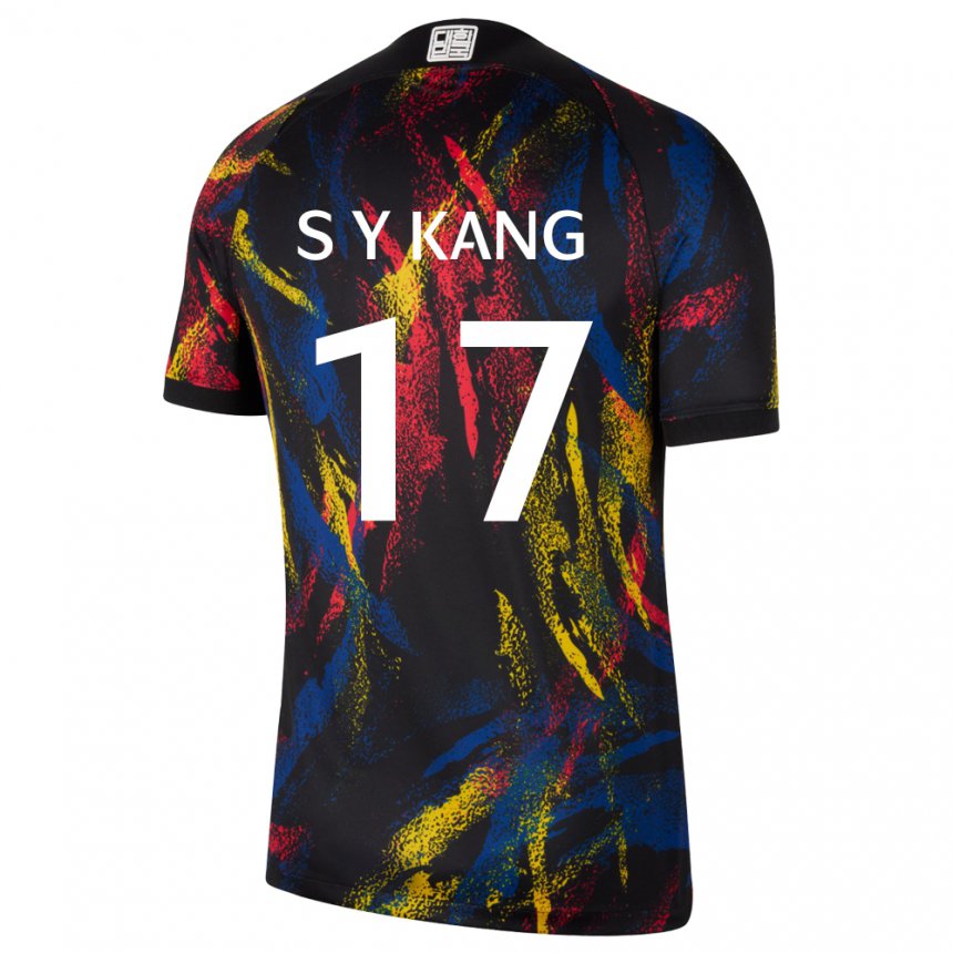 Hombre Camiseta Corea Del Sur Kang Sang Yun #17 Multicolor 2ª Equipación 22-24 La Camisa Chile