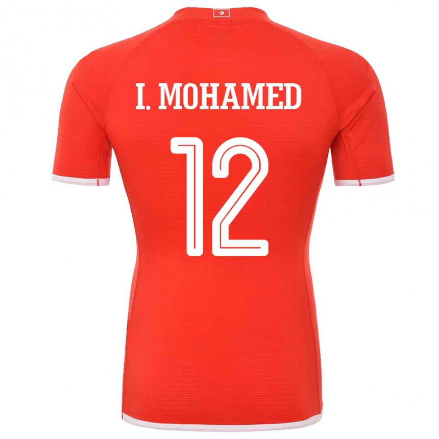 Mujer Camiseta Túnez Ibtissem Ben Mohamed #12 Rojo 1ª Equipación 22-24 La Camisa Chile