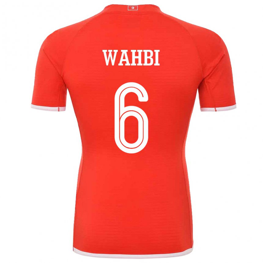 Mujer Camiseta Túnez Gaith Wahbi #6 Rojo 1ª Equipación 22-24 La Camisa Chile