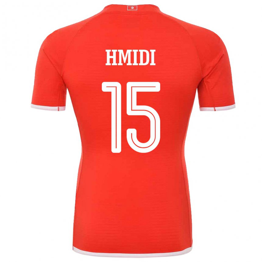 Mujer Camiseta Túnez Makolm Hmidi #15 Rojo 1ª Equipación 22-24 La Camisa Chile