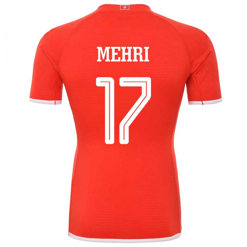 Mujer Camiseta Túnez Malek Mehri #17 Rojo 1ª Equipación 22-24 La Camisa Chile