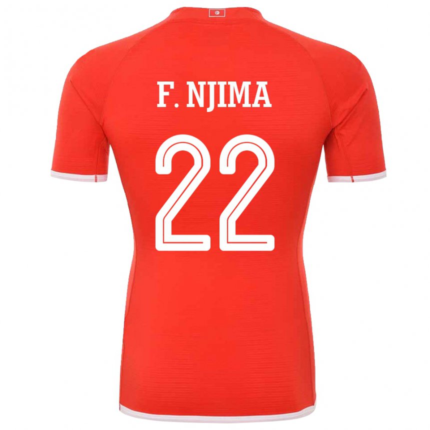 Mujer Camiseta Túnez Firas Ben Njima #22 Rojo 1ª Equipación 22-24 La Camisa Chile