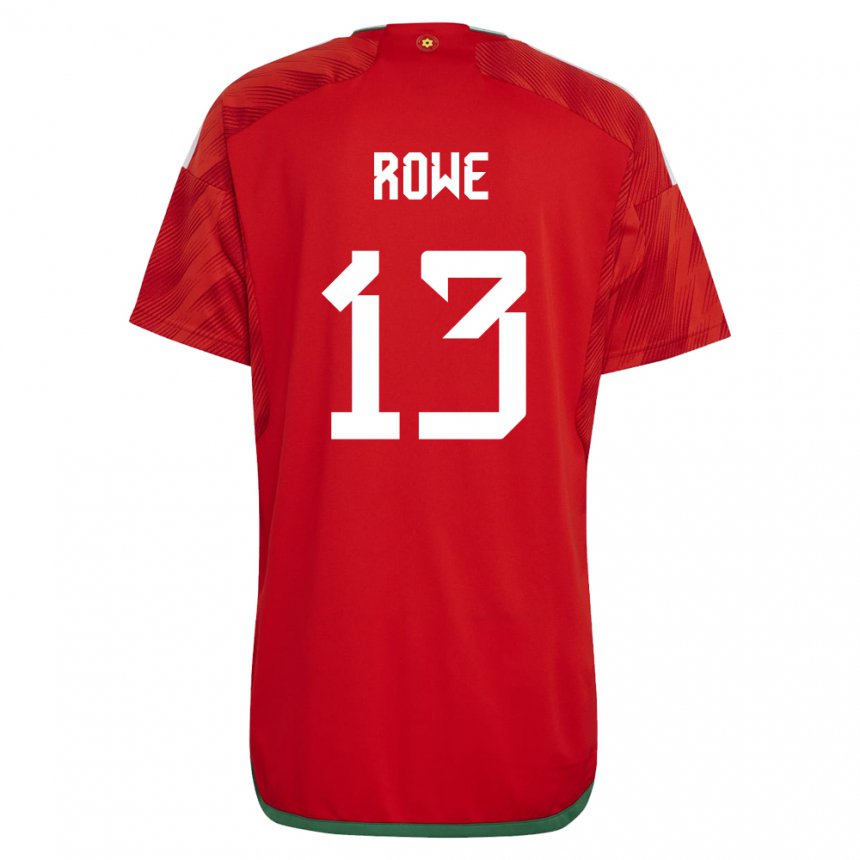 Mujer Camiseta Gales Rachel Rowe #13 Rojo 1ª Equipación 22-24 La Camisa Chile