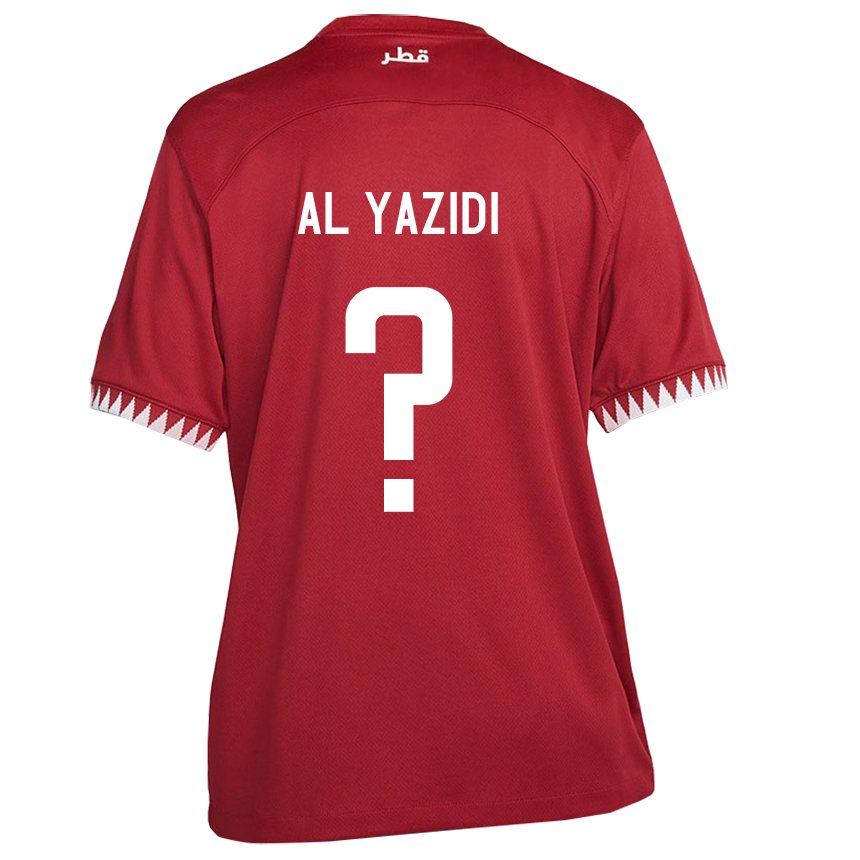 Mujer Camiseta Catar Nasser Al Yazidi #0 Granate 1ª Equipación 22-24 La Camisa Chile