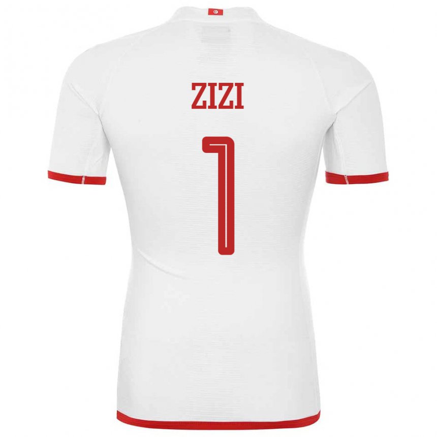 Mujer Camiseta Túnez Nesrine Zizi #1 Blanco 2ª Equipación 22-24 La Camisa Chile