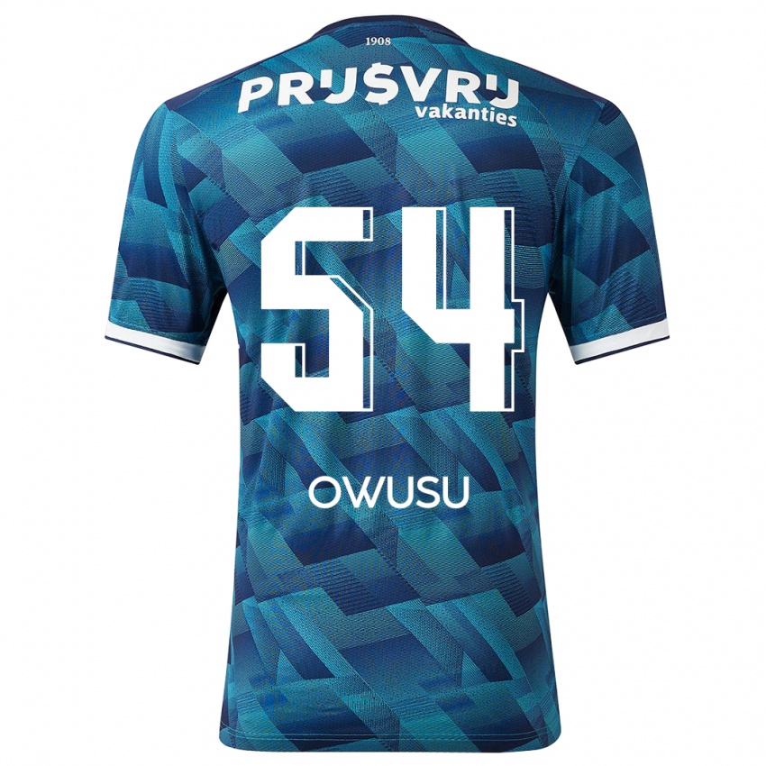 Niño Camiseta Denzel Owusu #54 Azul 2ª Equipación 2023/24 La Camisa Chile