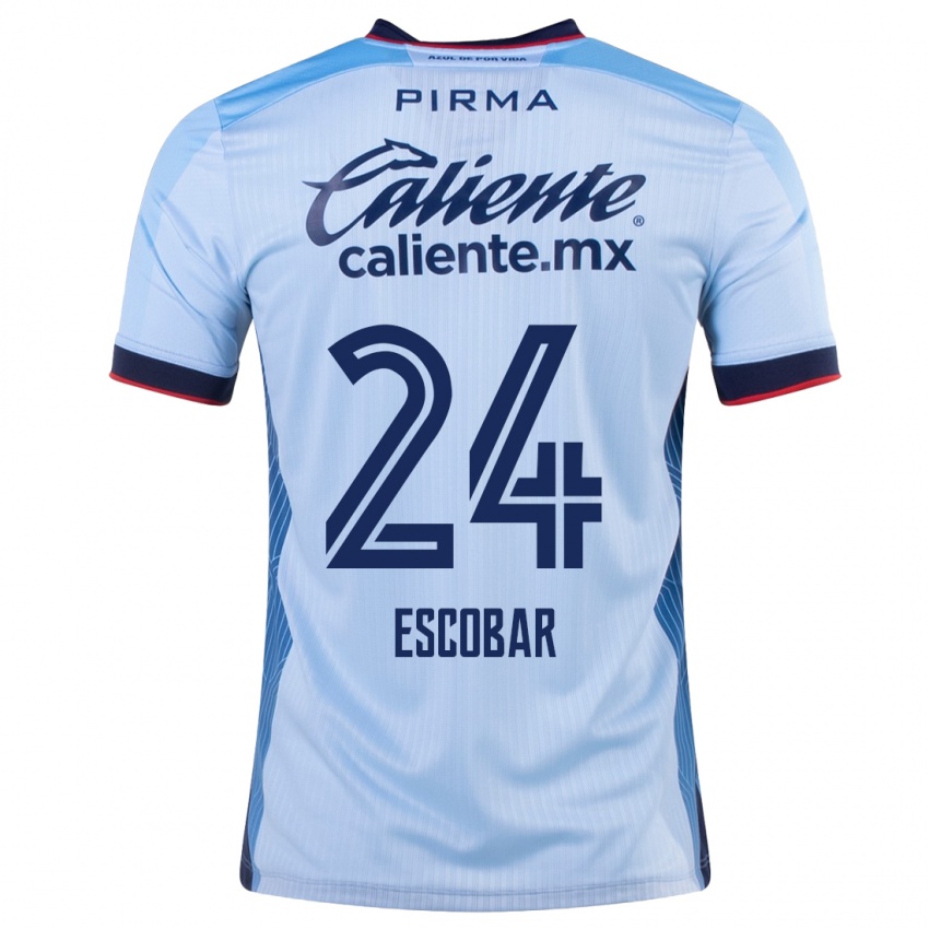 Niño Camiseta Juan Escobar #24 Cielo Azul 2ª Equipación 2023/24 La Camisa Chile