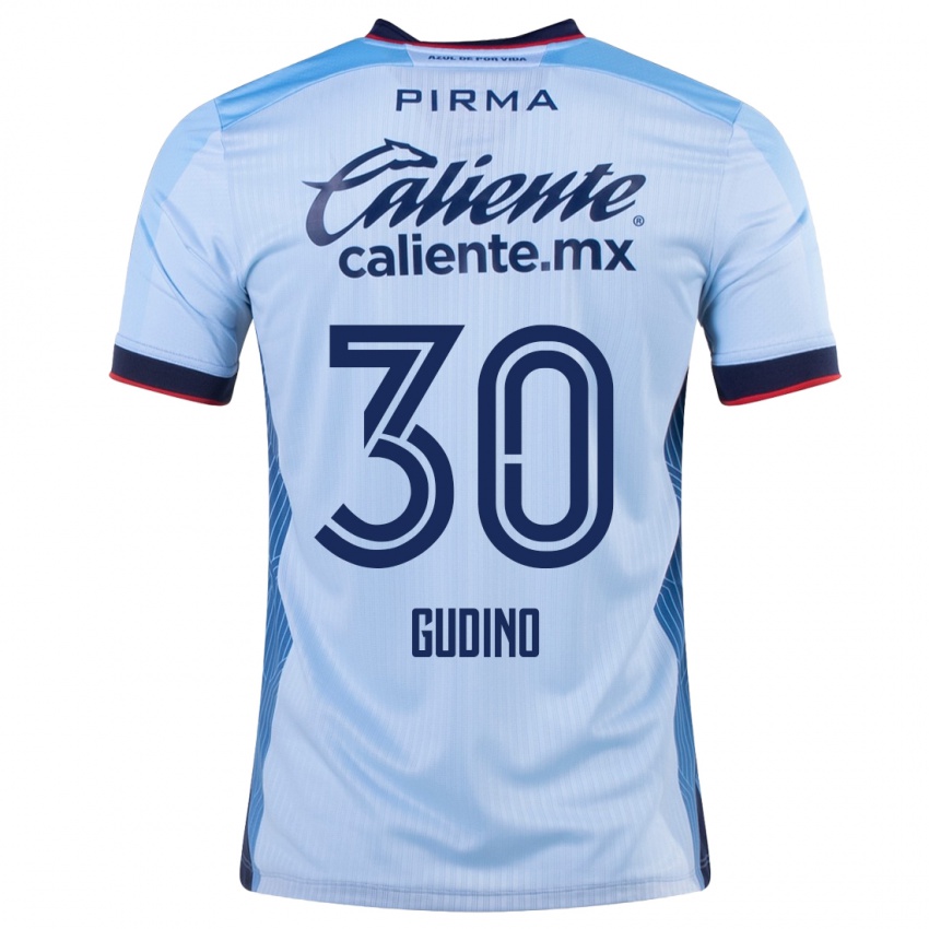 Niño Camiseta Andres Gudino #30 Cielo Azul 2ª Equipación 2023/24 La Camisa Chile