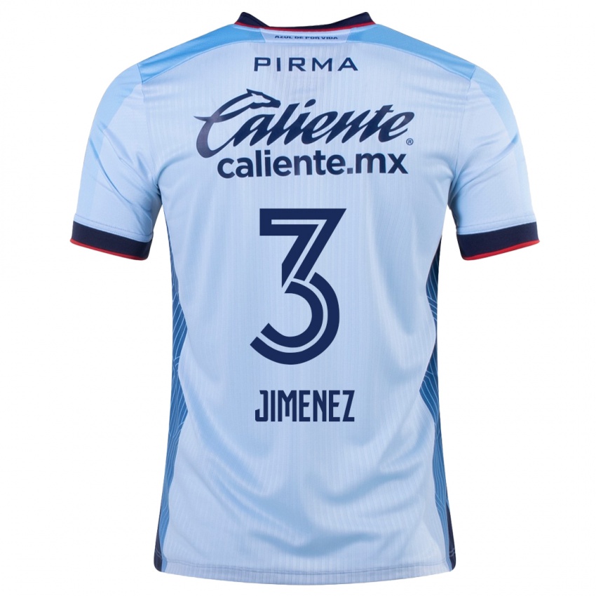 Niño Camiseta Jaiber Jimenez #3 Cielo Azul 2ª Equipación 2023/24 La Camisa Chile