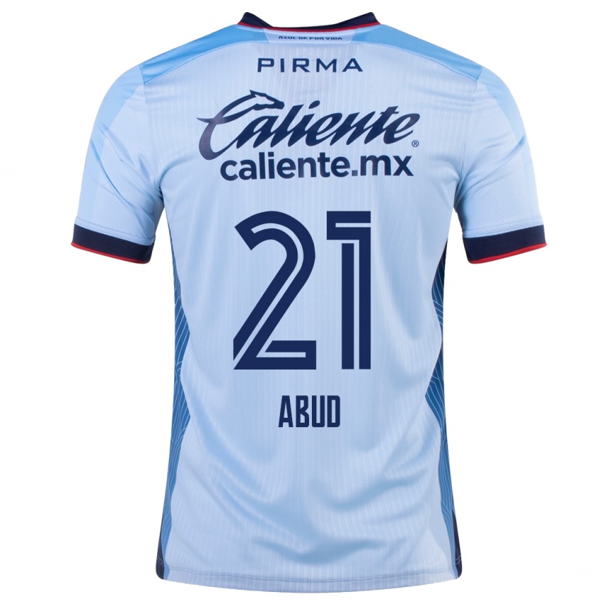 Niño Camiseta Karime Abud #21 Cielo Azul 2ª Equipación 2023/24 La Camisa Chile