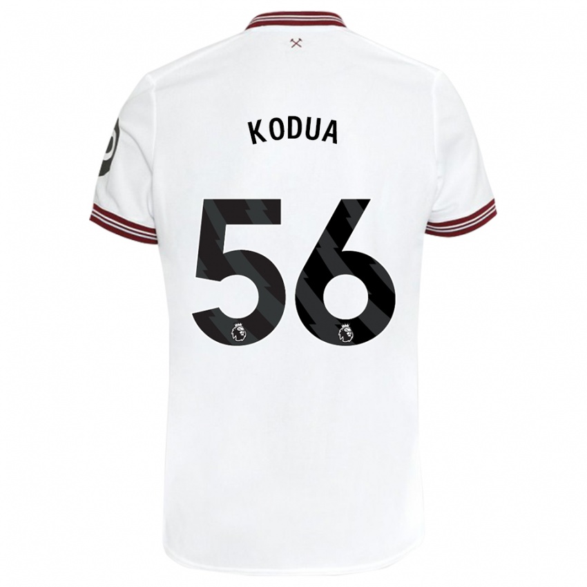 Hombre Camiseta Gideon Kodua #56 Blanco 2ª Equipación 2023/24 La Camisa Chile
