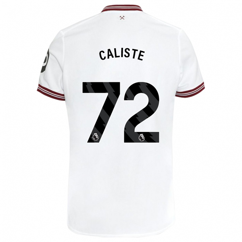 Hombre Camiseta Gabriel Caliste #72 Blanco 2ª Equipación 2023/24 La Camisa Chile