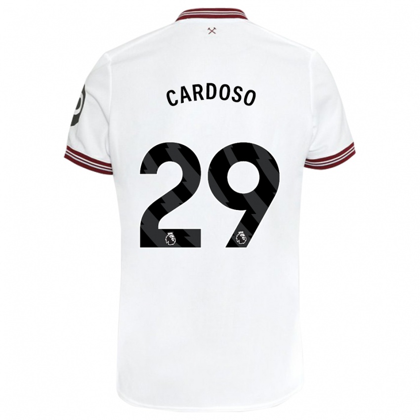 Hombre Camiseta Goncalo Cardoso #29 Blanco 2ª Equipación 2023/24 La Camisa Chile