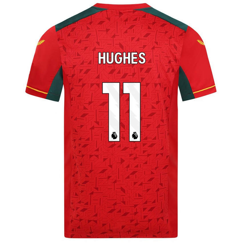 Hombre Camiseta Amber Hughes #11 Rojo 2ª Equipación 2023/24 La Camisa Chile