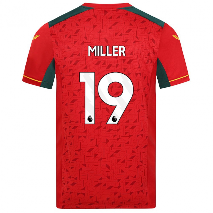 Hombre Camiseta Ali Miller #19 Rojo 2ª Equipación 2023/24 La Camisa Chile