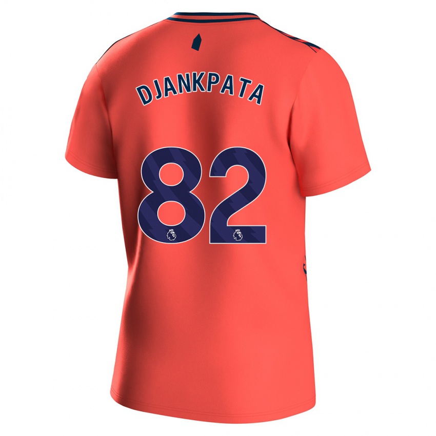 Hombre Camiseta Halid Djankpata #82 Coralino 2ª Equipación 2023/24 La Camisa Chile