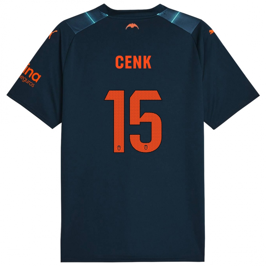 Hombre Camiseta Cenk Ozkacar #15 Azul Marino 2ª Equipación 2023/24 La Camisa Chile
