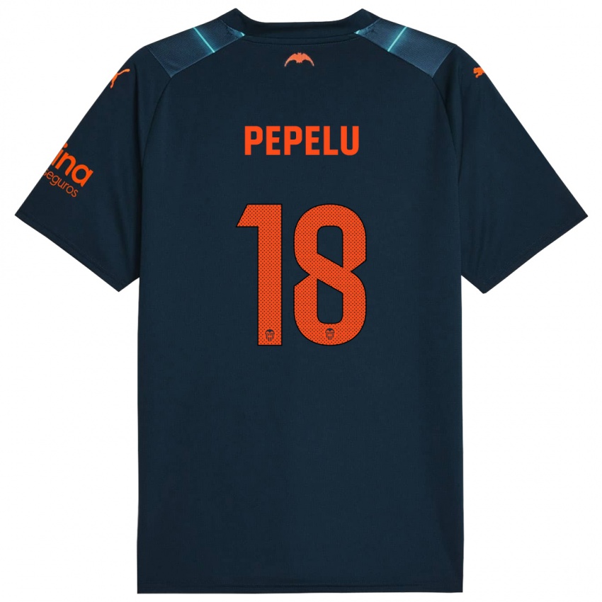 Hombre Camiseta Pepelu #18 Azul Marino 2ª Equipación 2023/24 La Camisa Chile